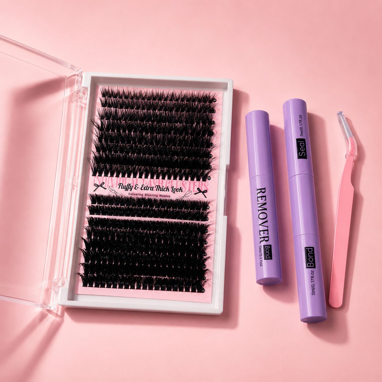 CA$HMERE C curl cluster lash kit