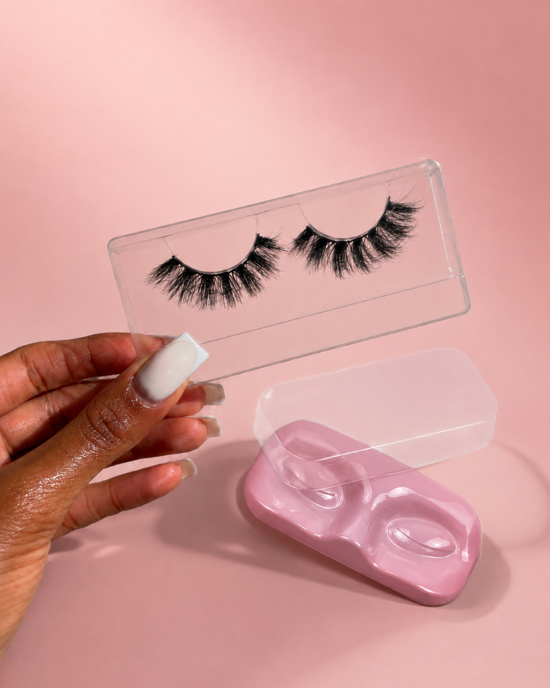 CRUSHHH 20 mm strip lashes in pink packaging